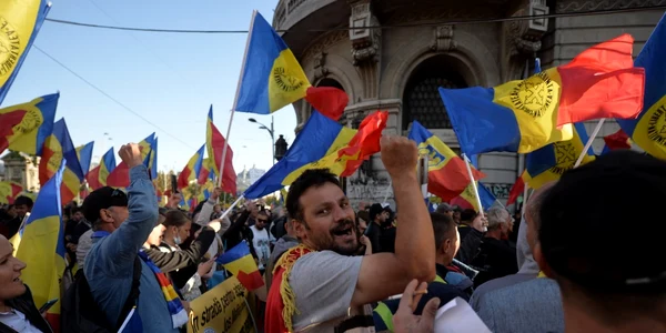 Proteste antivaccin în Bucureşti. Foto Mediafax