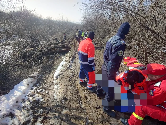 Bărbat strivit sub propria căruță. FOTO ISU Dâmbovița