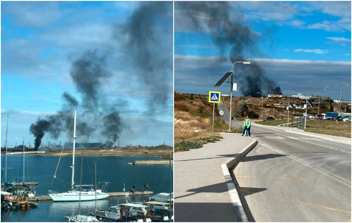 Amploarea daunelor provocate navelor este necunoscută FOTO Twitter