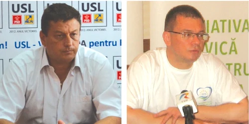 Senatorul USL Ovidiu Marian şi contracandidatul său, fostul premier Mihai Răzvan Ungureanu