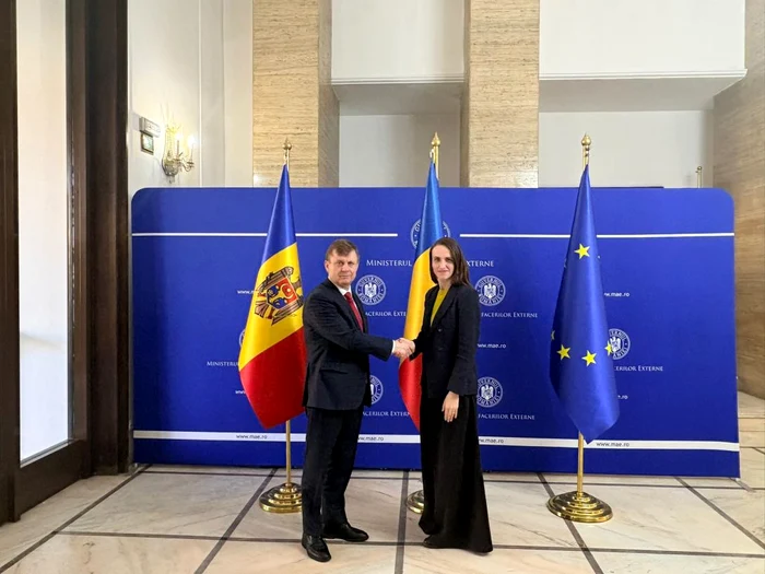 Oana Țoiu și Valeriu Chiveri au avut o întrevedere la București. FOTO: Gov.md