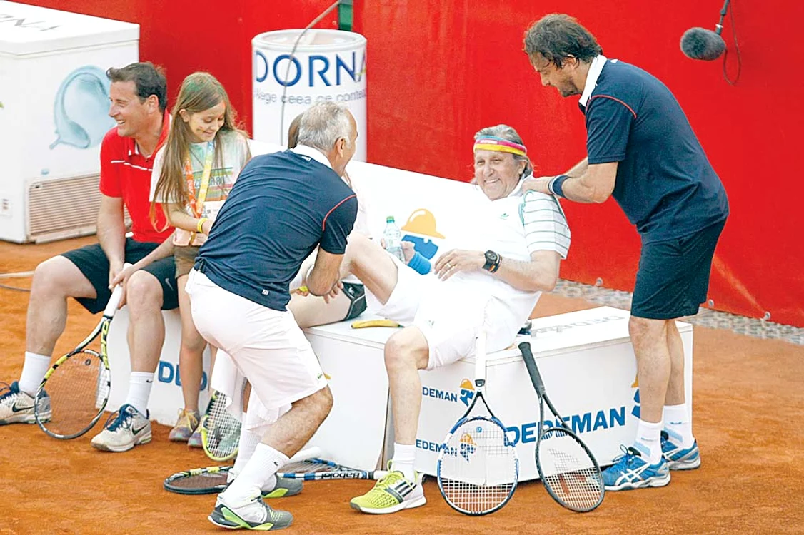 Ilie Năstase, masat de Bahrami şi Leconte