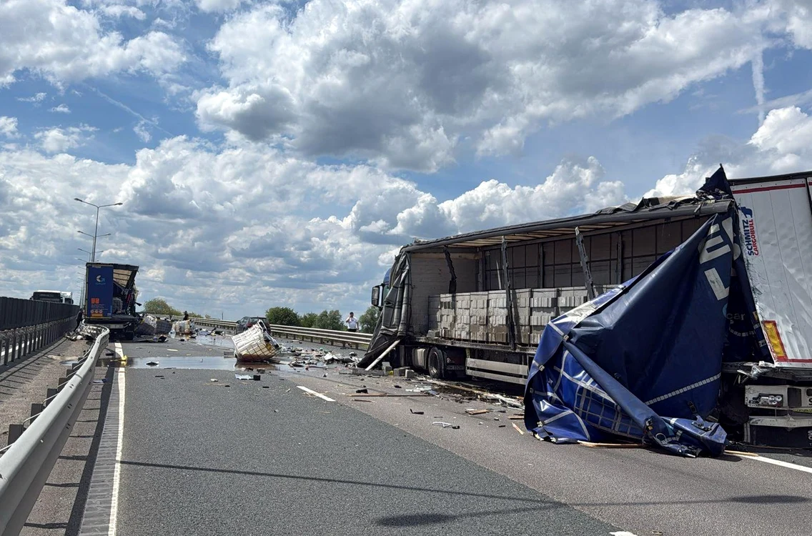 Accidentul a avut loc pe A1 FOTO: DRDP Timiș
