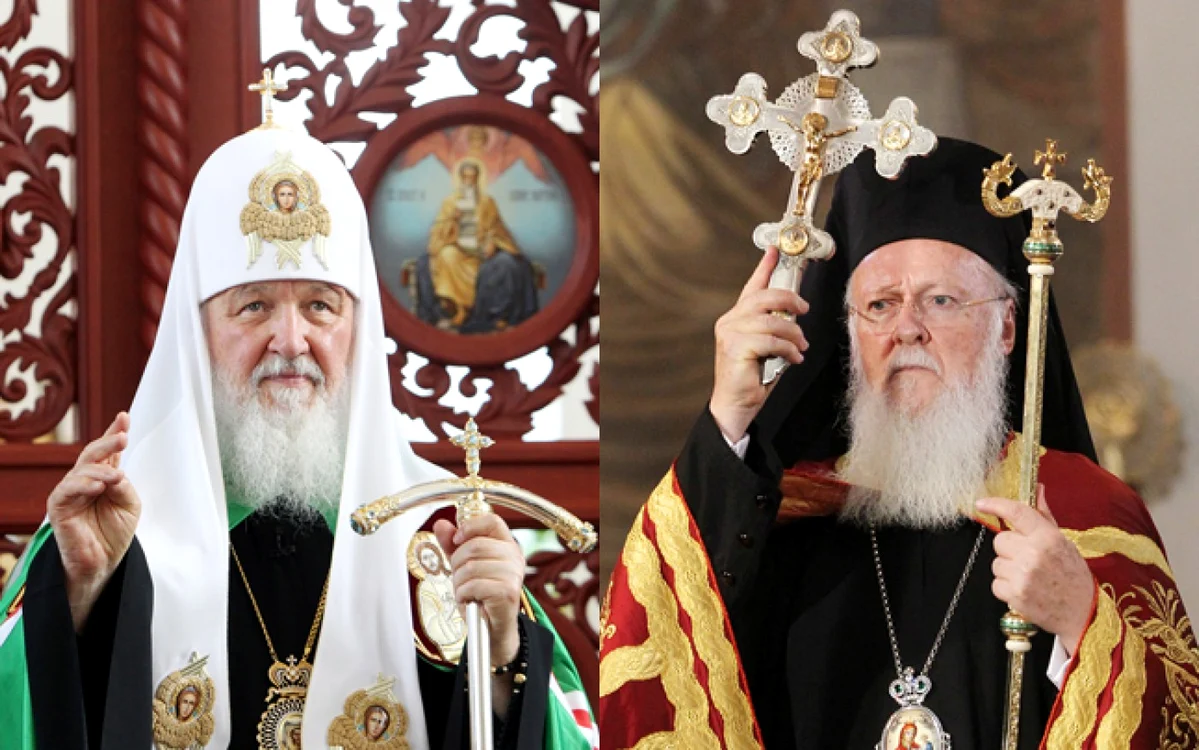 Patriarhul Kirill şi patriarhul Bartolomeu I Foto: EPA/EFE