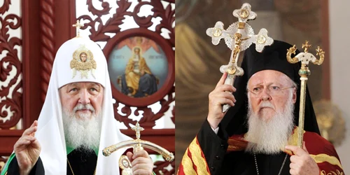 (articol) Patriarhul Kirill & Patriarhul Bartolomeu I (foto EPA - EFE)