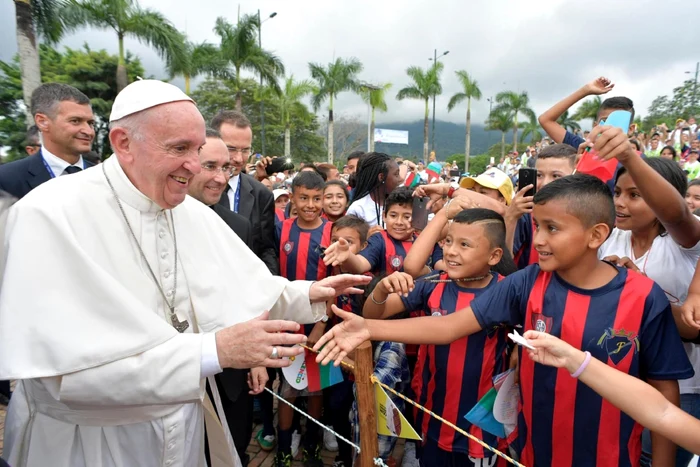 Papa Francisc în Columbia Foto: EPA