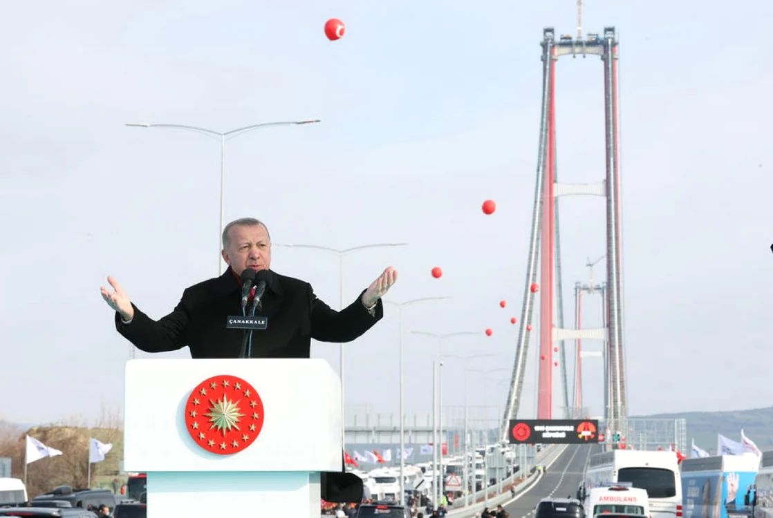 Erdoğan, la inaugurarea podului Foto: arhivă, adevărul