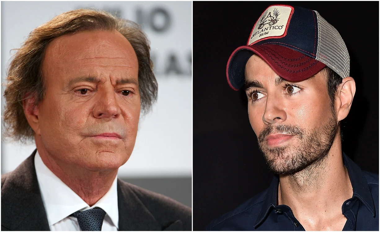 Julio Iglesias și Enrique Iglesias, două nume răsunătoare în muzică. FOTO: Getty Images