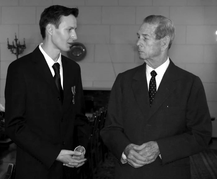 Istoricul Adrian Buga a fost decorat de Regele Mihai FOTO arhiva personală