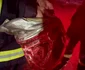 Așa arată casca unui pompier, după intervenția de la Crevedia. FOTO SNPPC / Facebook