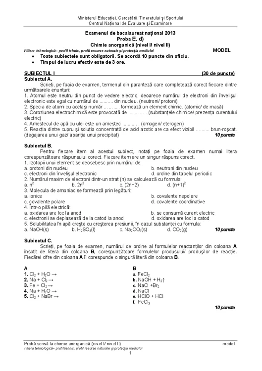 chimie anorganica 2