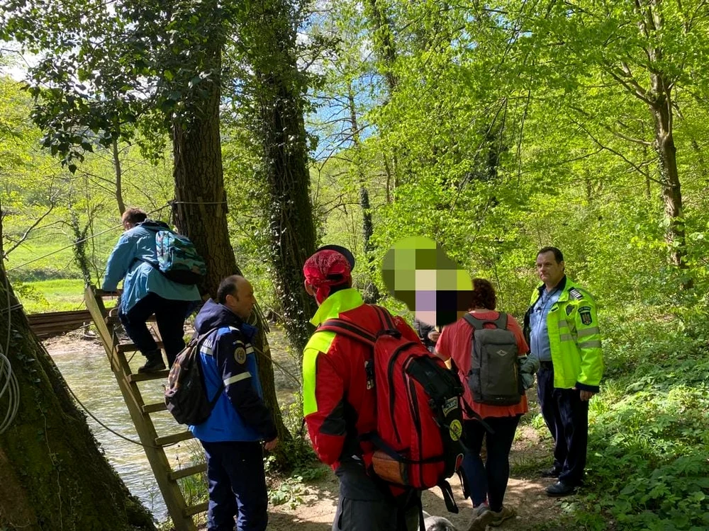 Turiștii au fost găsiți de salvatori FOTO IPJ Caraș Severin