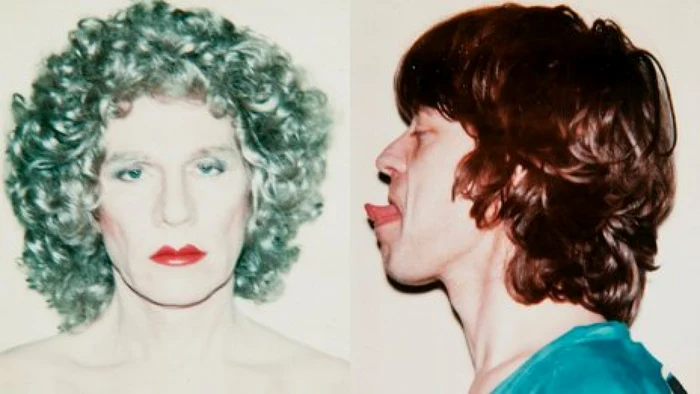 Auto-portretul lui Andy Warhol (stânga) şi Mick Jagger (dreapta) FOTO: bbc.co.uk