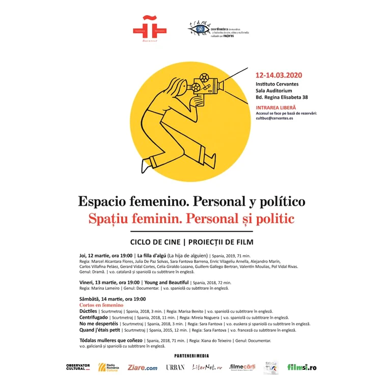 Cinema feminin, în martie, la Institutul Cervantes din București jpeg
