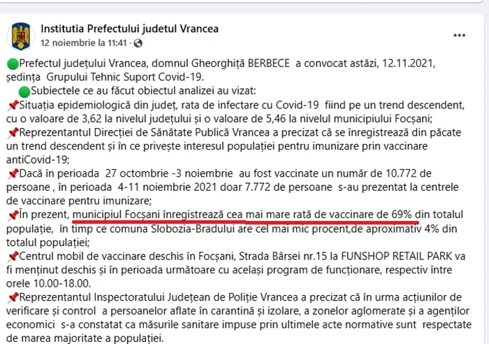 prefectura vrancea