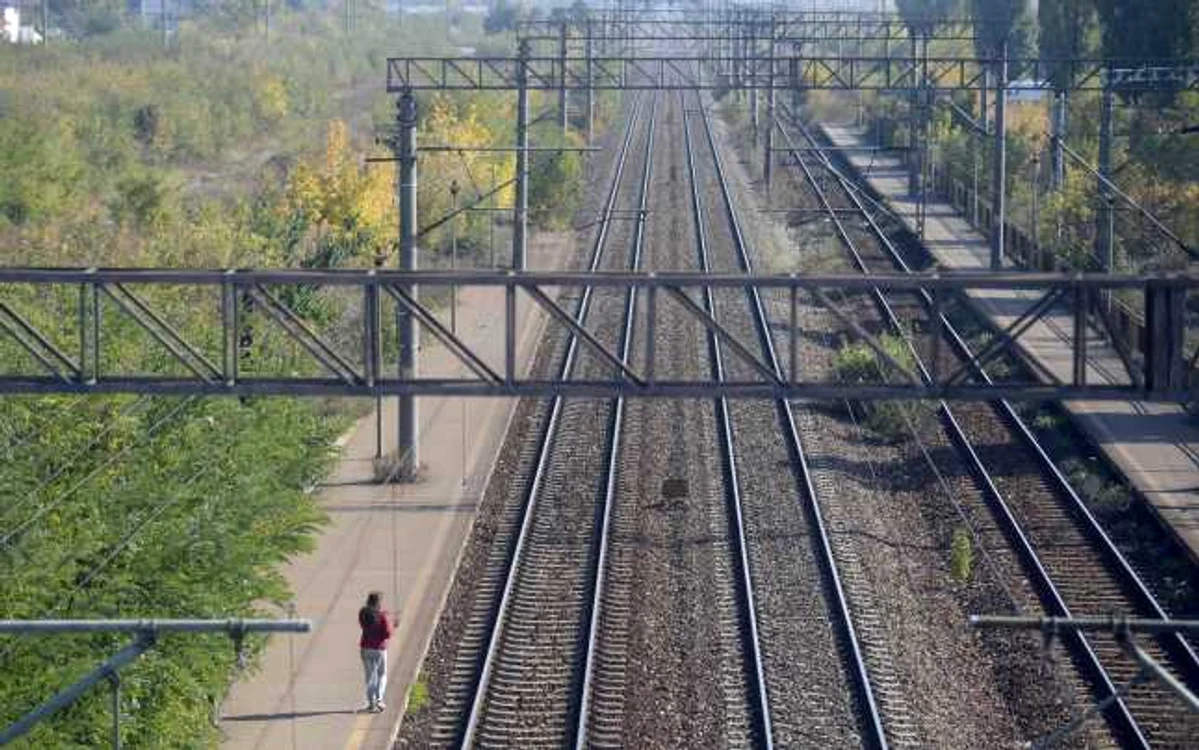 Cale ferată în zona Bucureşti Triaj  - Chitila Foto MEDIAFAX