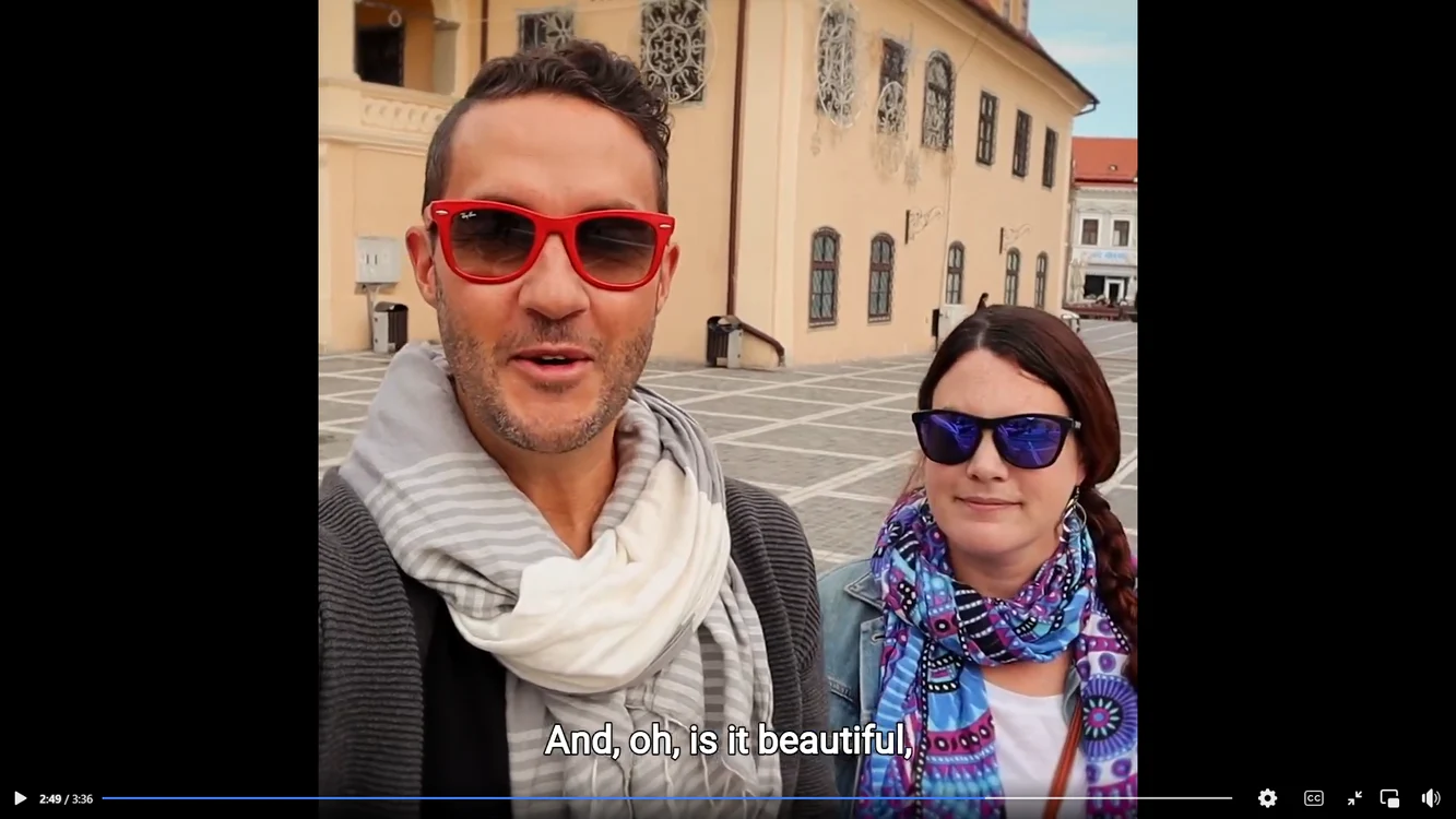 Vloggeri americani încântați de Brașov FOTO Facebook Delightful Travellers