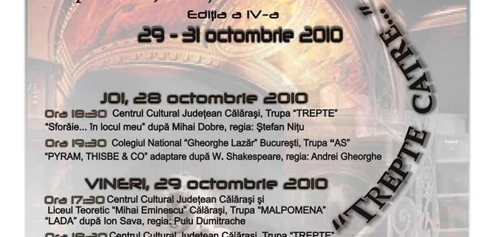 Amatorii de spectacole sunt aşteptaţi la Centrul Cultural Judeţean