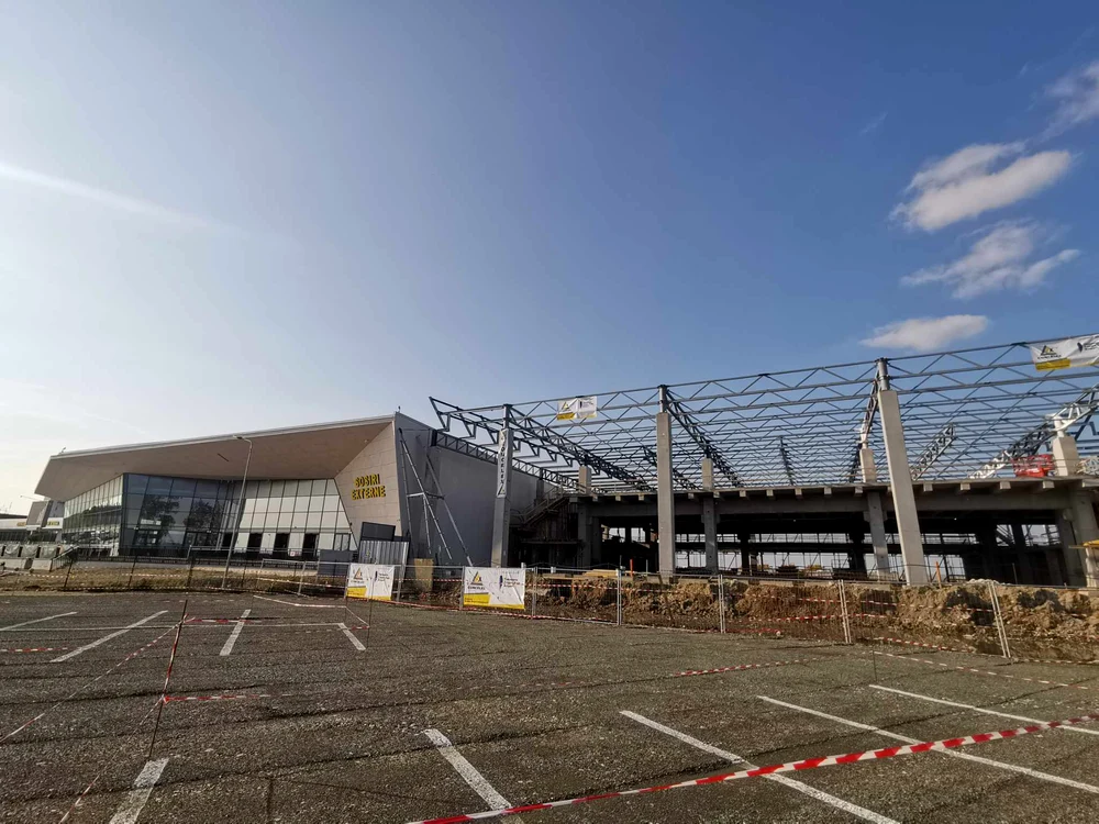Construcția noului terminal al Aeroportului Timișoara FOTO Ștefan Both