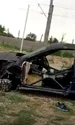 Mașina condusă de Ciprian Tofan, un Audi A3 tunat, a fost distrusă în accident jpeg