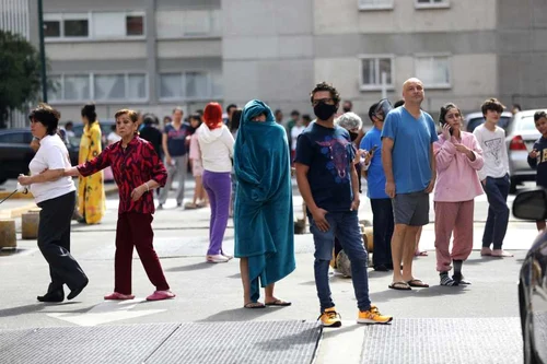Cutremur în sudul Mexicului 23 iunie 2020 oameni pe strazi FOTO EPA-EFE