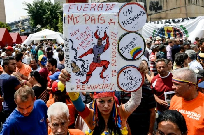 Protestatari venezueleni anti-Maduro FOTO AFP