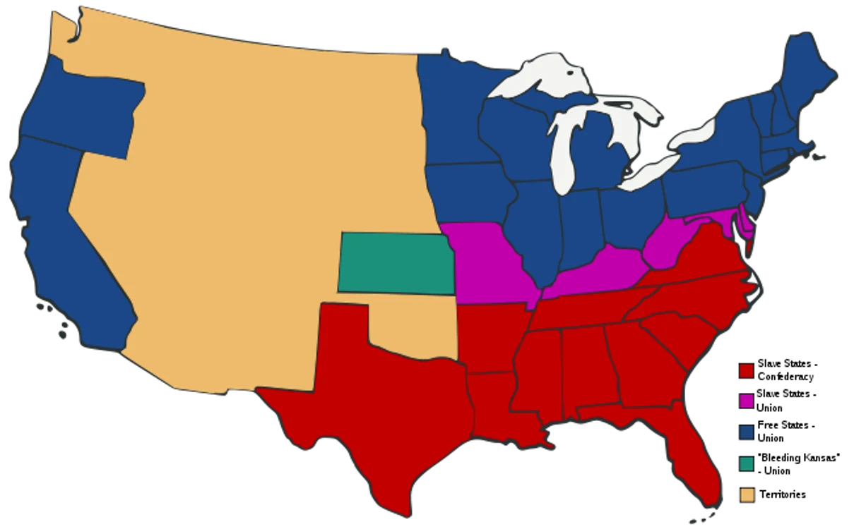 651px Slave and Free States before the American Civil War 2 svg png png