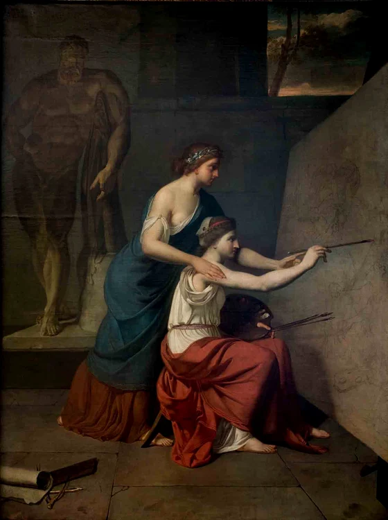 Joseph-Benoît Suvée, Lecția de pictură, 1772-78, MNAR, București