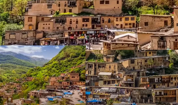 Masouleh, orașul în care străzile sunt construite pe casele oamenilor / foto: colaj captură video