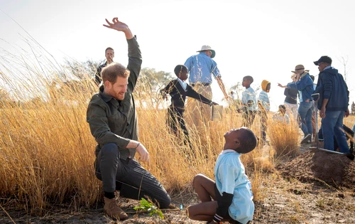 Prințul Harry în Botswana. FOTO: Profimedia
