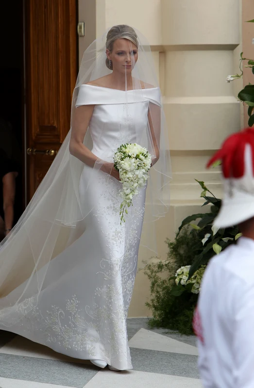 Charlene de Monaco, cea mai elegantă, dar și cea mai tristă mireasă. FOTO: Getty Images