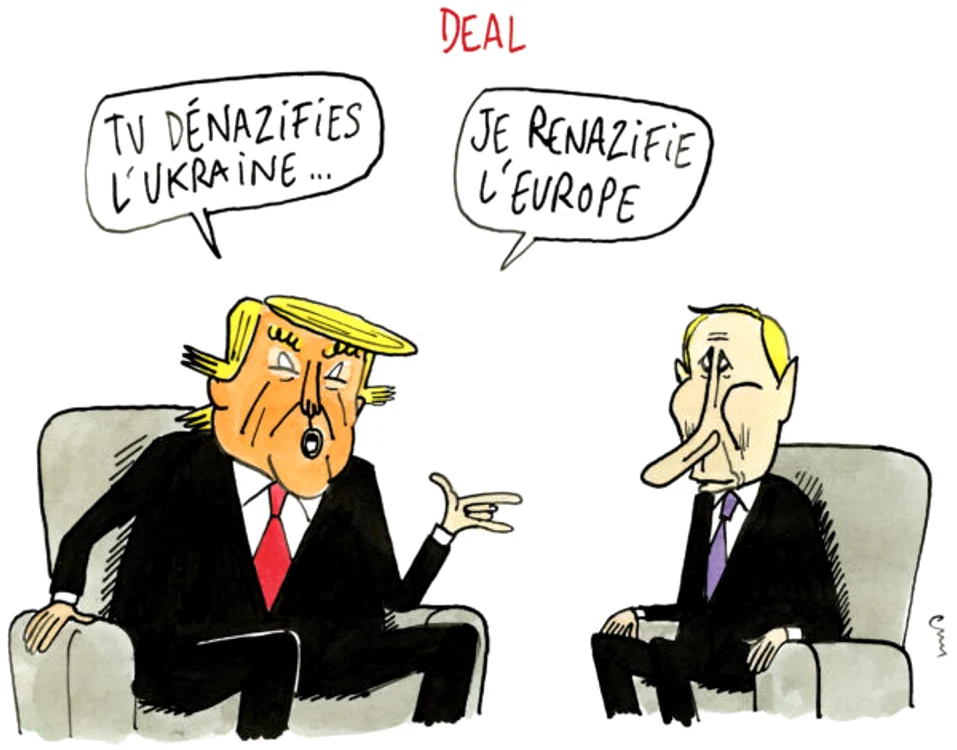 Relația tragi-comică dintre Trump și Putin, caricatură de Cambon. FOTO: Cartooning for Peace