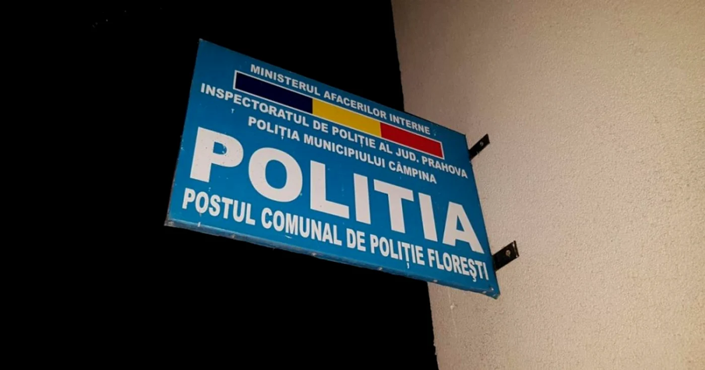 Ofiţerul a fost găsit plin de sânge, marţi noaptea, în faţa sediului Poliţiei din comuna Floreşti