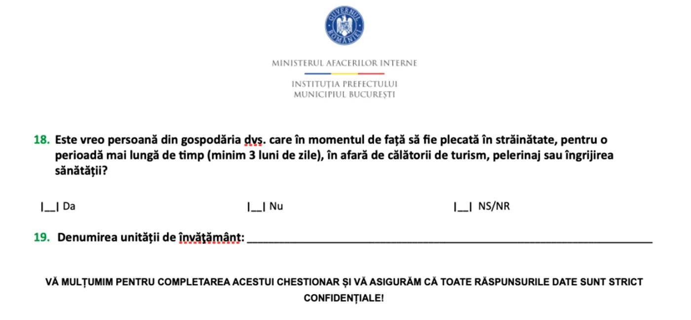 Chestionarele vor ajunge la părinți, începând de luni / foto: Edupedu