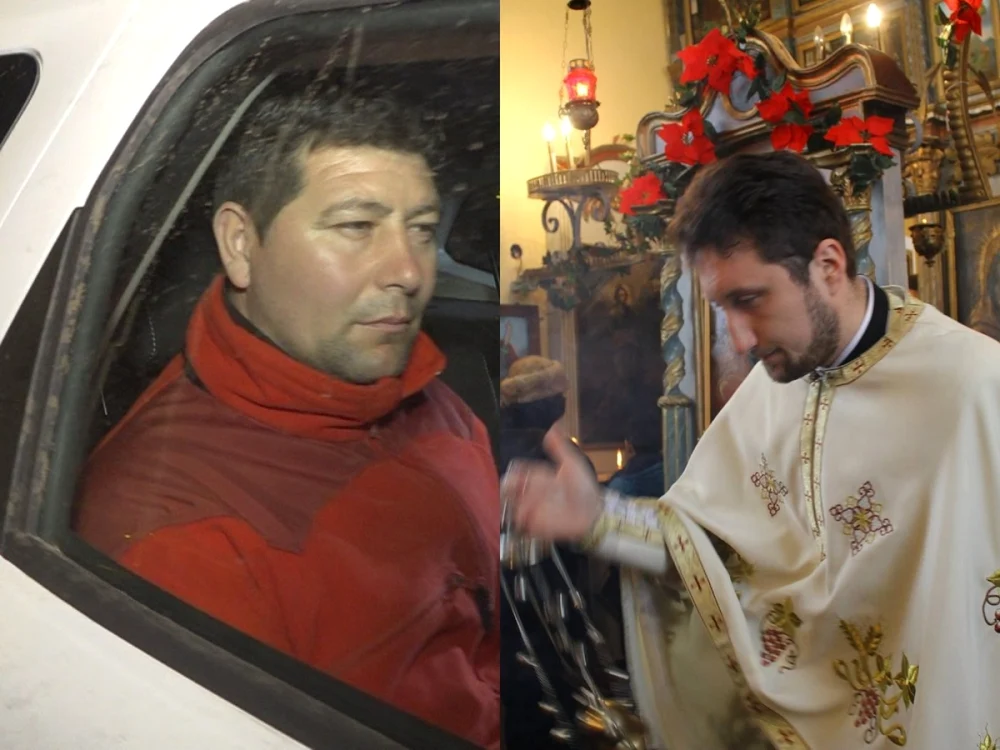 Dan Mîcnea şi preotul Ştefan Iulian