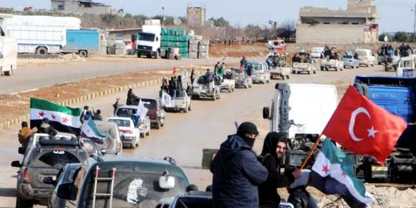 Forte sprijinite de Turcia la granita turco siriana Foto EPA EFE