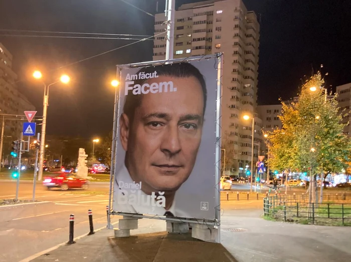 Afiș electoral Daniel Băluță FOTO Facebook 