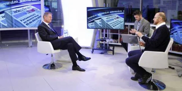 Klaus Iohannis la Adevarul Live FOTO Eduard Enea 