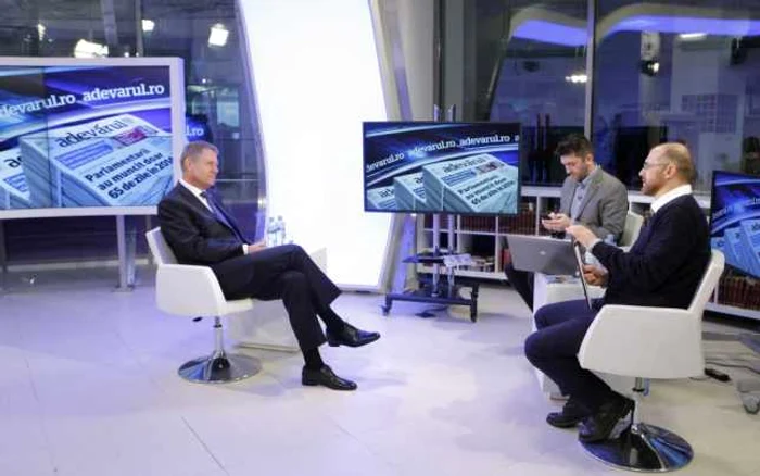 Klaus Iohannis la Adevarul Live FOTO Eduard Enea