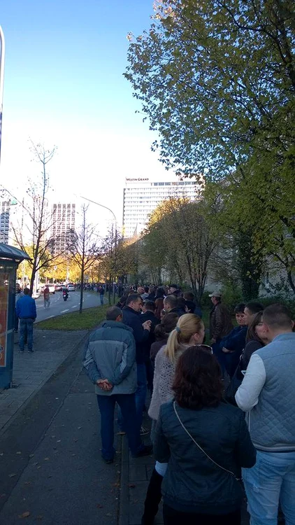 La o secție de votare din Munchen coada s-a întins pe câteva sute de metri