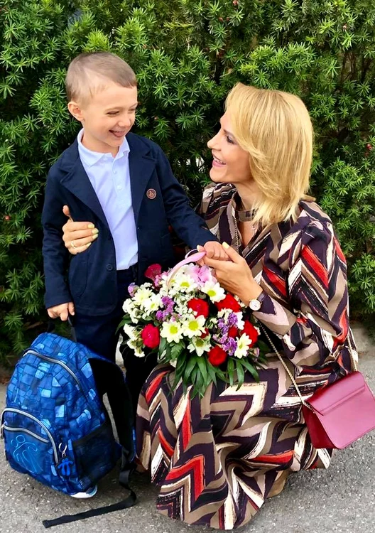 Gabriela Firea îl încurajează pe Zian-Mihailfoto: arhivă personală