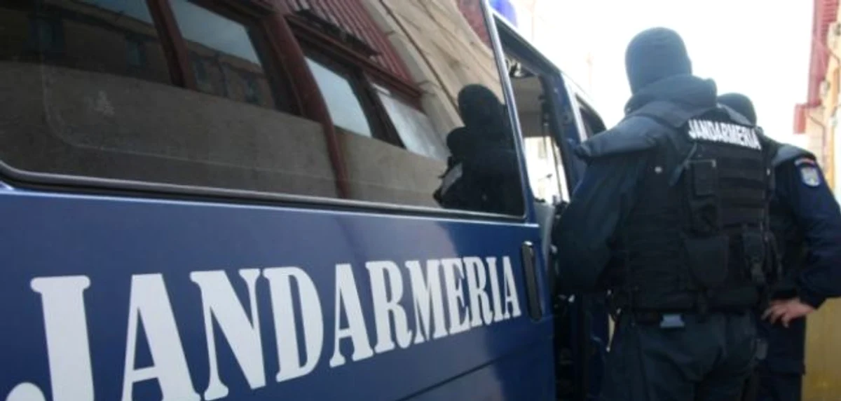 Jandarmii l-au imobilizat pe agresor FOTO: Arhivă