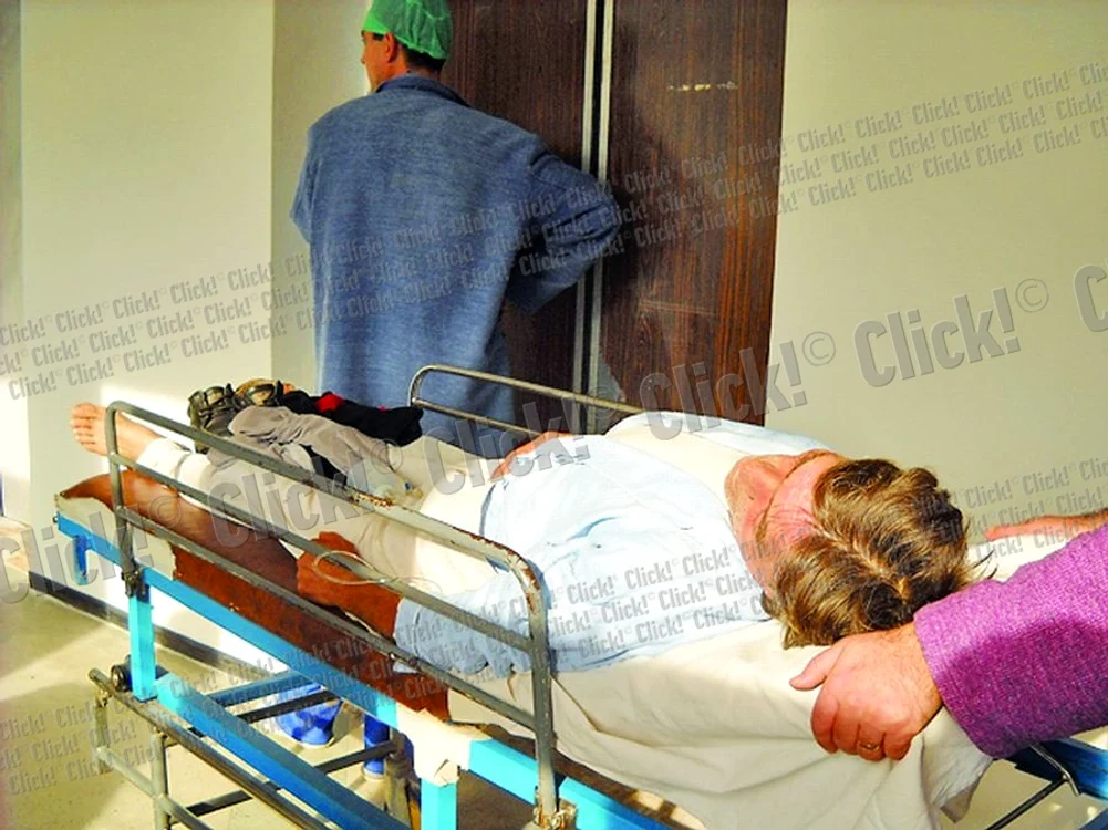 Bărbatul a fost operat, iar acum se simte bine (FOTO: IONUŢ BENEA)
