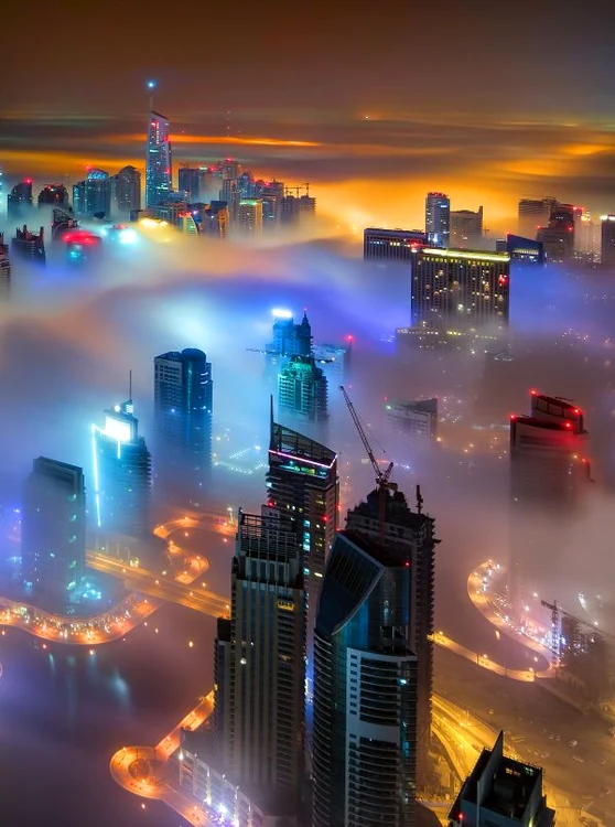 În Dubai se află cei mai înalți zgârie-nori din lume.