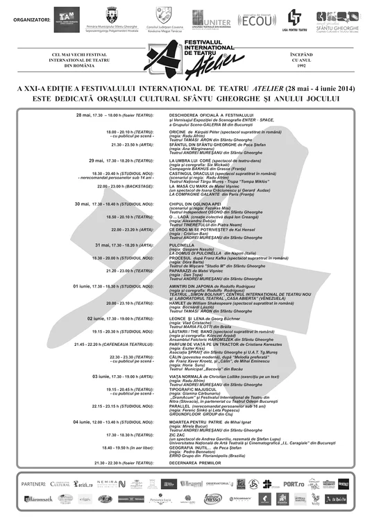 Festivalului Internaţional de Teatru „ATELIER” jpeg