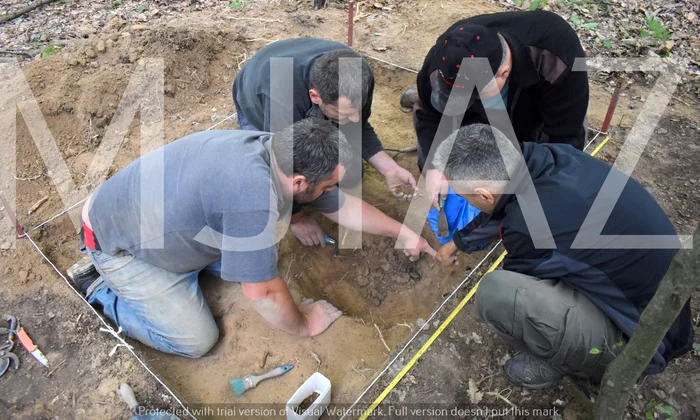 Mormântul de incinerație de la Stâna (foto: Muzeul Județean de Istorie și Artă Zalău)