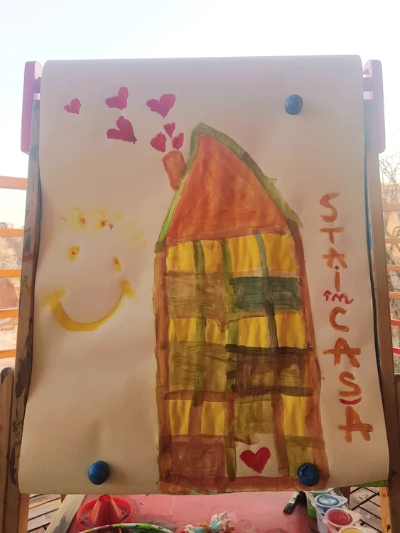Desenul relizat de Sasha, copilul Olimpiei Melinte