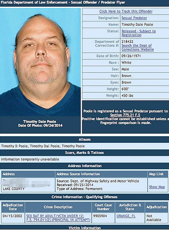 Bărbatul de 43 de ani este în evidenţa poliţiei şi nu are voie să se apropie de locurile de joacă