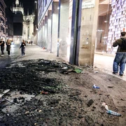Distrugerile provocate de protestele din Italia 