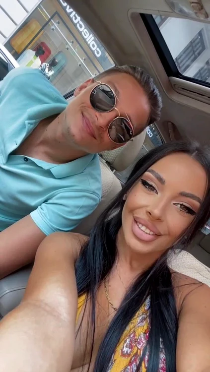 Tiberiu Dobrică, alături de iubita lui, Andreea